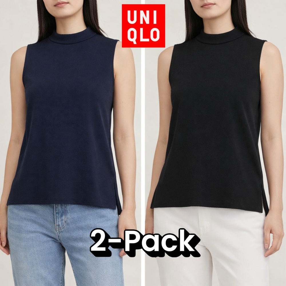 2-pack UNIQLO High Neck Sleeveless Blouses